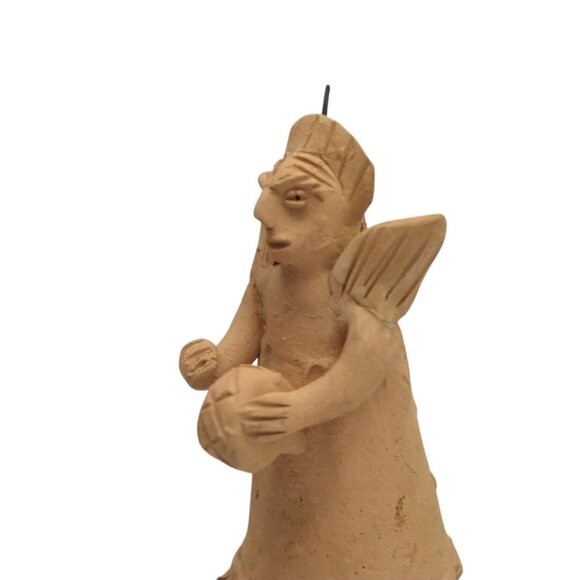 4 Handmade Mexican Terracotta Angel Ornament Figurine Set Musician Angels - Picture 13 of 13